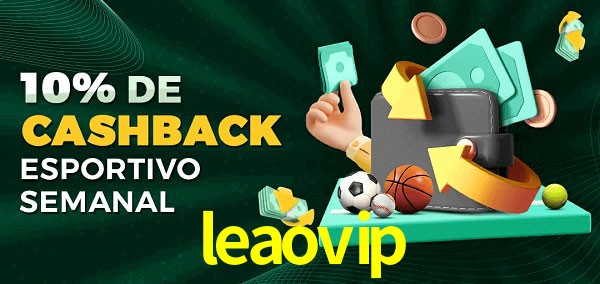 10% de bônus de cashback na leaovip